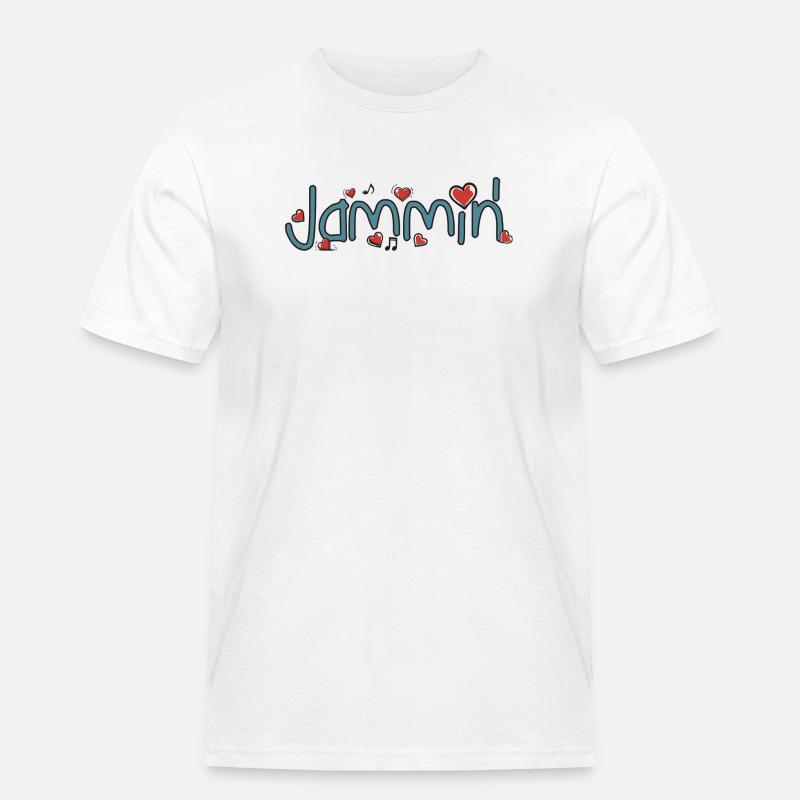 Jammin' - Männer Workwear T-Shirt - Weiß