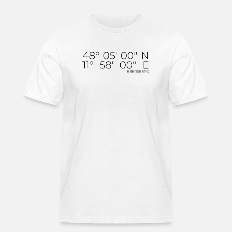 Coordinates Ebersberg, Bavaria - Men's Workwear T-Shirt - white