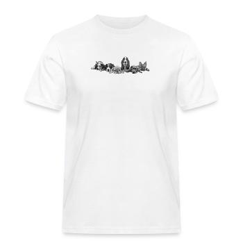 Hunde - Männer Workwear T-Shirt - Weiß - Vorne - AI Model Male 185 dark (185cm)