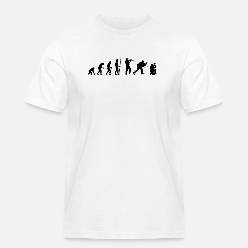 paintball_evolution - Männer Workwear T-Shirt - Weiß