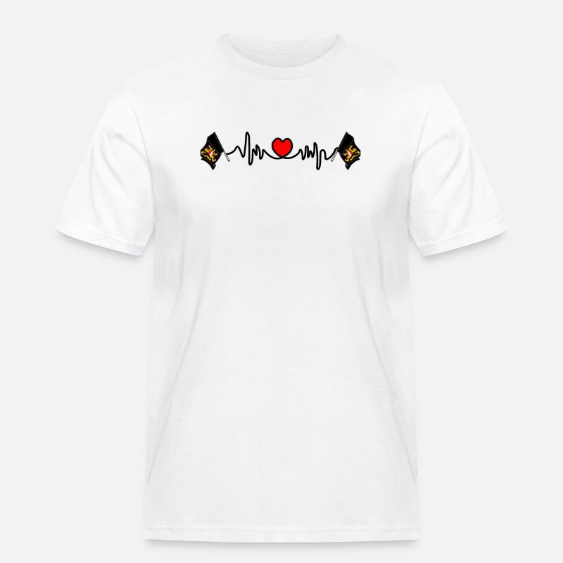 Herzfrequenz-Cardio Flämisch-Brabant Belgien - Männer Workwear T-Shirt - Weiß