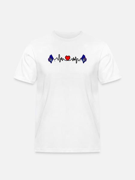 Herzfrequenz-Cardio für Michigan - Männer Workwear T-Shirt - Weiß