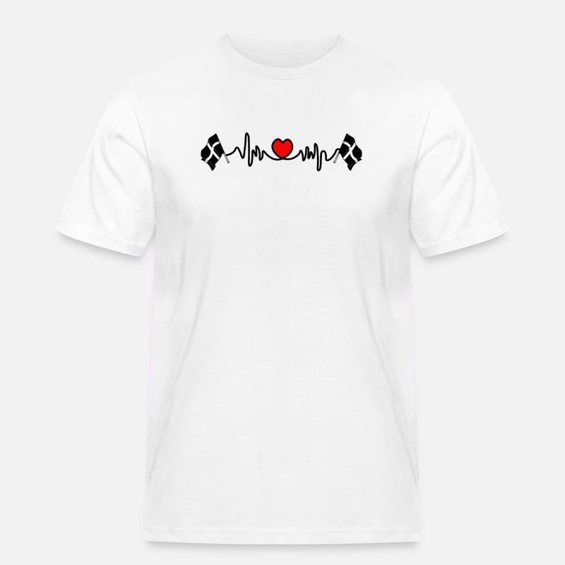 Herzfrequenz von Cornwall - Männer Workwear T-Shirt - Weiß