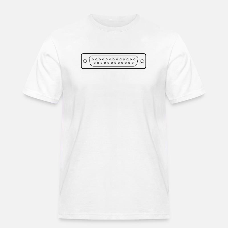 DB 25 Connector Parallel, Printer - Men's Workwear T-Shirt - white