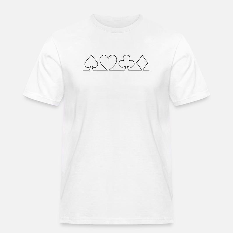 Minimalistisches Karten-Design | einfarbig - Männer Workwear T-Shirt - Weiß