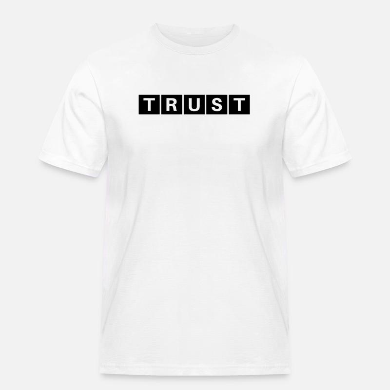 TRUST BLACK BASE KOLLEKTION - Männer Workwear T-Shirt - Weiß