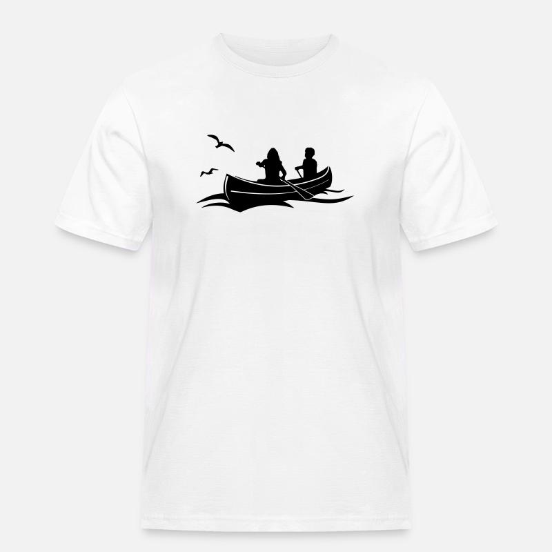 Freizeit - Paddeln - Männer Workwear T-Shirt - Weiß