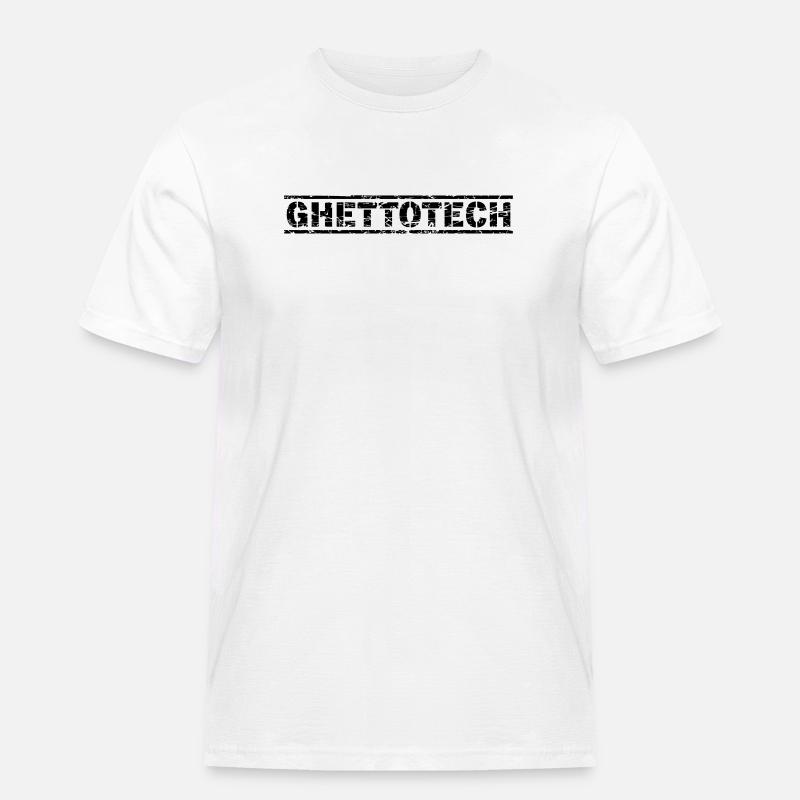 Ghettotech - Männer Workwear T-Shirt - Weiß