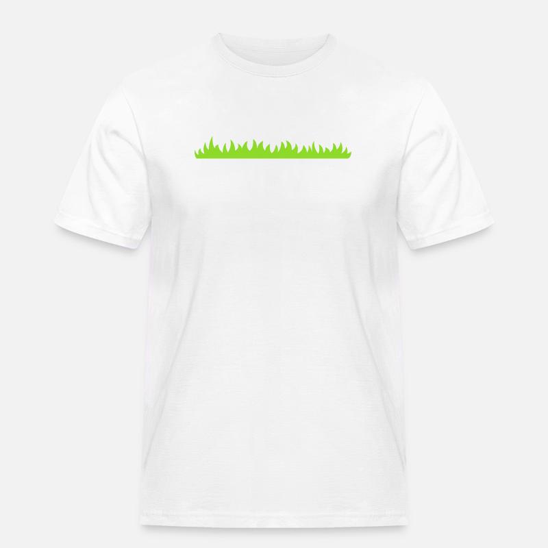 Gras oder Rasen - Männer Workwear T-Shirt - Weiß