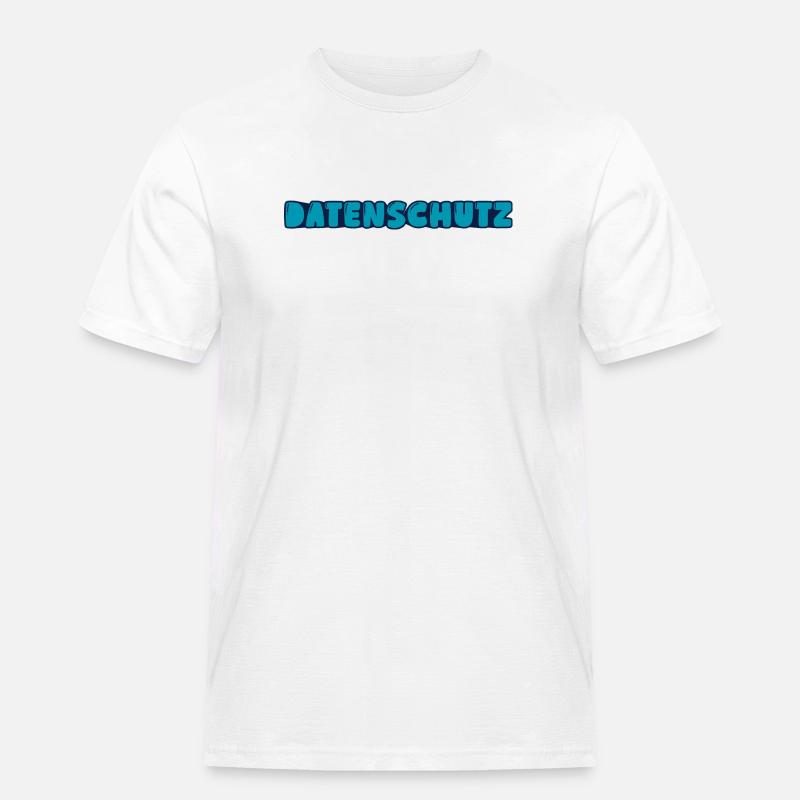 Datenschutz - Männer Workwear T-Shirt - Weiß