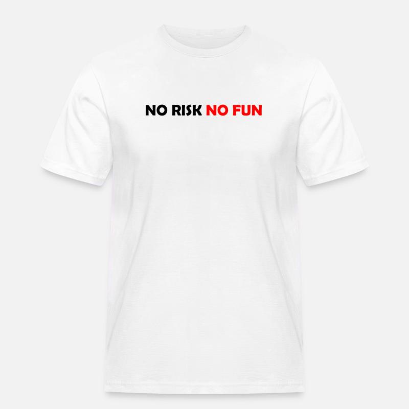 Spiel mutig oder bleib zu Hause - Männer Workwear T-Shirt - Weiß