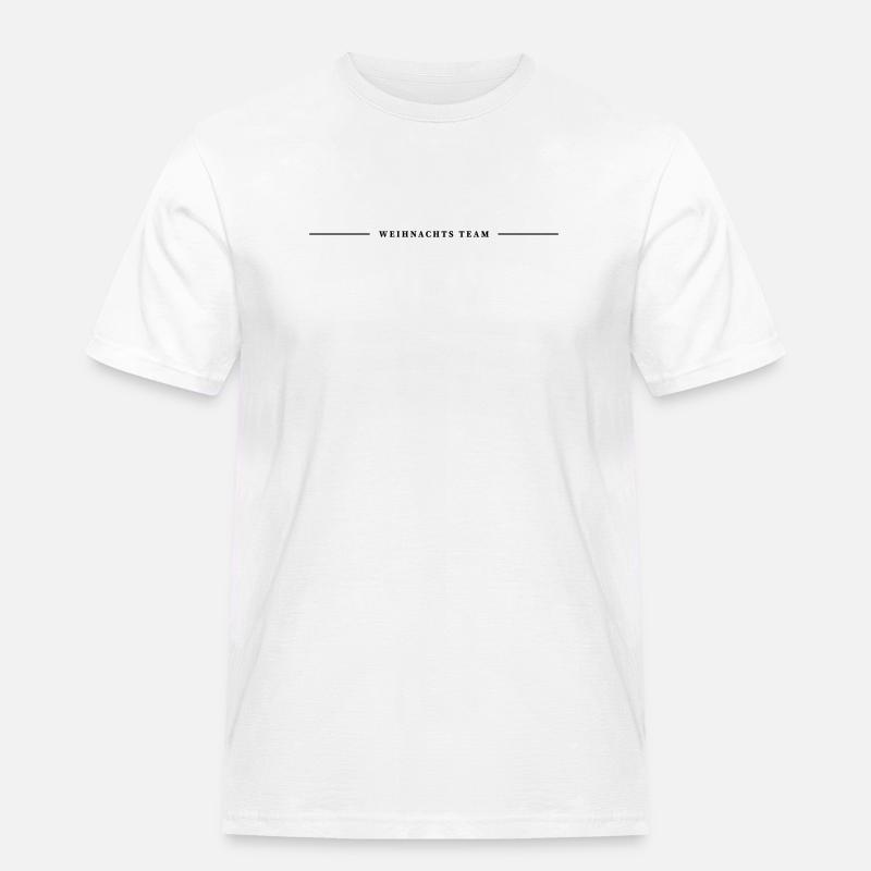 Weihnachts Team Linie - Männer Workwear T-Shirt - Weiß