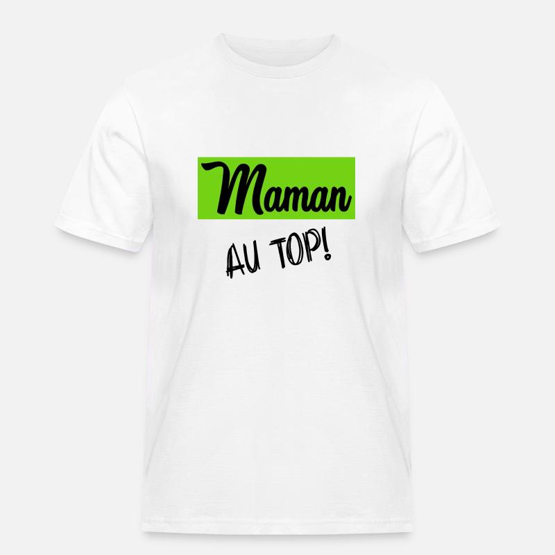 MAMA - Männer Workwear T-Shirt - Weiß
