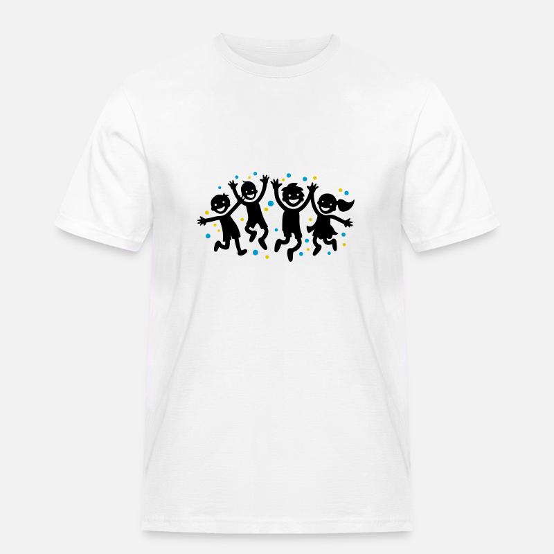 Kinder Freude Kindergarten - Männer Workwear T-Shirt - Weiß