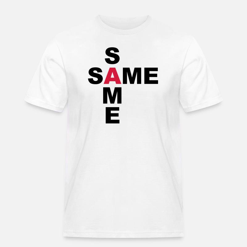 SAME SAME but different - Männer Workwear T-Shirt - Weiß