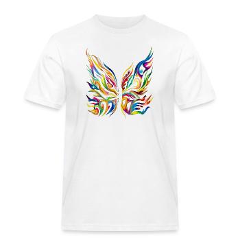 Schmetterling - Free your mind by Inart - Männer Workwear T-Shirt - Weiß - Vorne - AI Model Male 185 dark (185cm)
