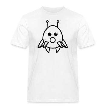 flying saucer - Men's Workwear T-Shirt - white - Front - AI Model Male 185 dark (185cm)