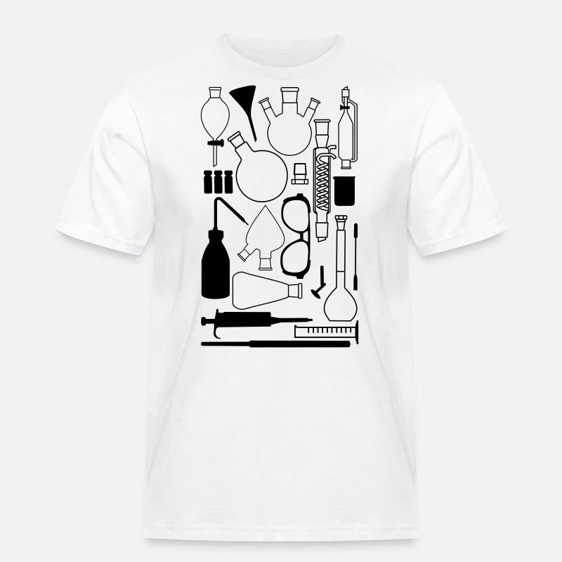 Laborgeräte - Männer Workwear T-Shirt - Weiß
