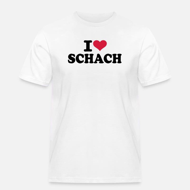 J'aime échecs - T-shirt Workwear homme - blanc