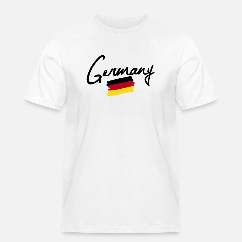 germany - Männer Workwear T-Shirt - Weiß