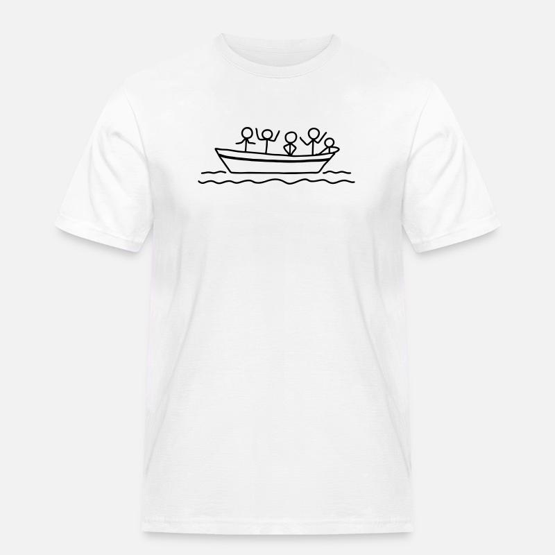 Bootsfahrt - Schiffstour - Männer Workwear T-Shirt - Weiß