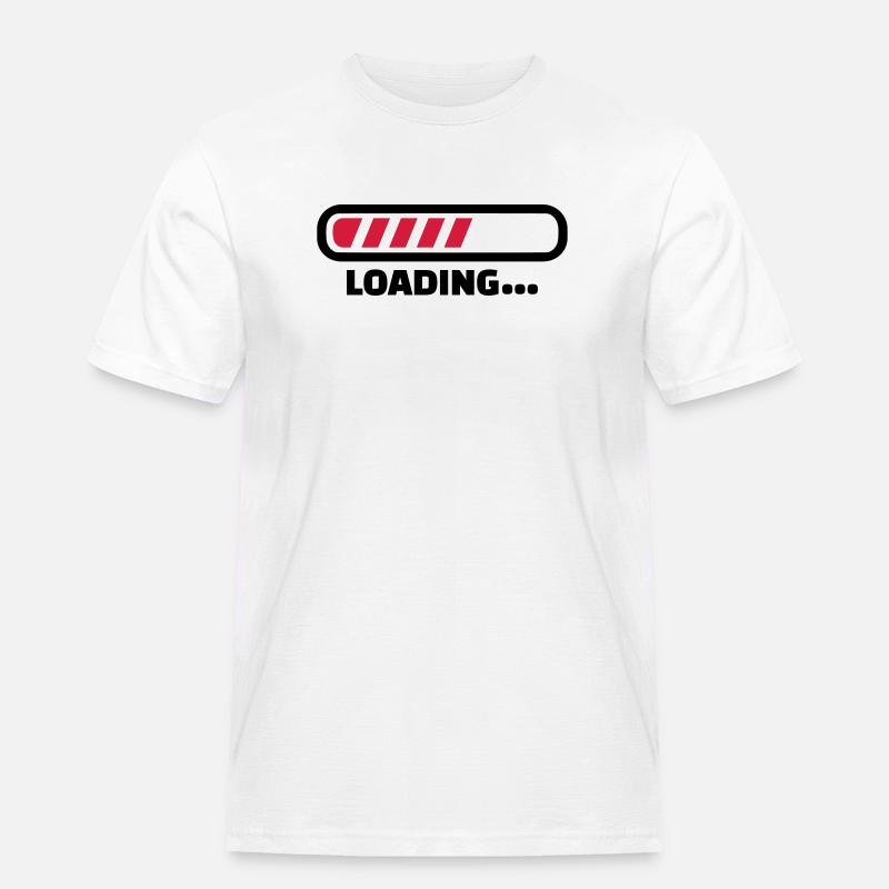 Loading - Männer Workwear T-Shirt - Weiß