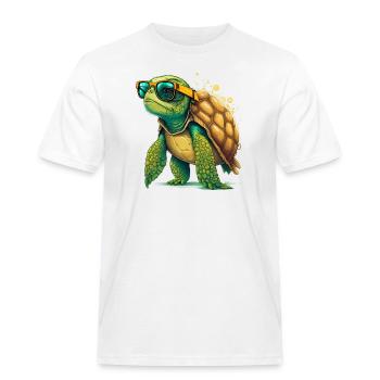 Tortue ancienne - T-shirt Workwear homme - blanc - Devant - AI Model Male 185 dark (185cm)