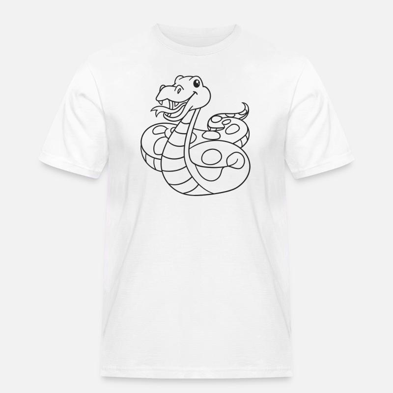 Schlange, Schlangen, Geschenk, Geschenkidee - Männer Workwear T-Shirt - Weiß