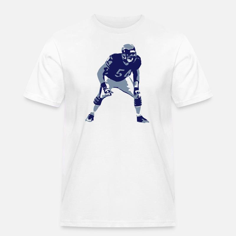 Linebacker - Männer Workwear T-Shirt - Weiß
