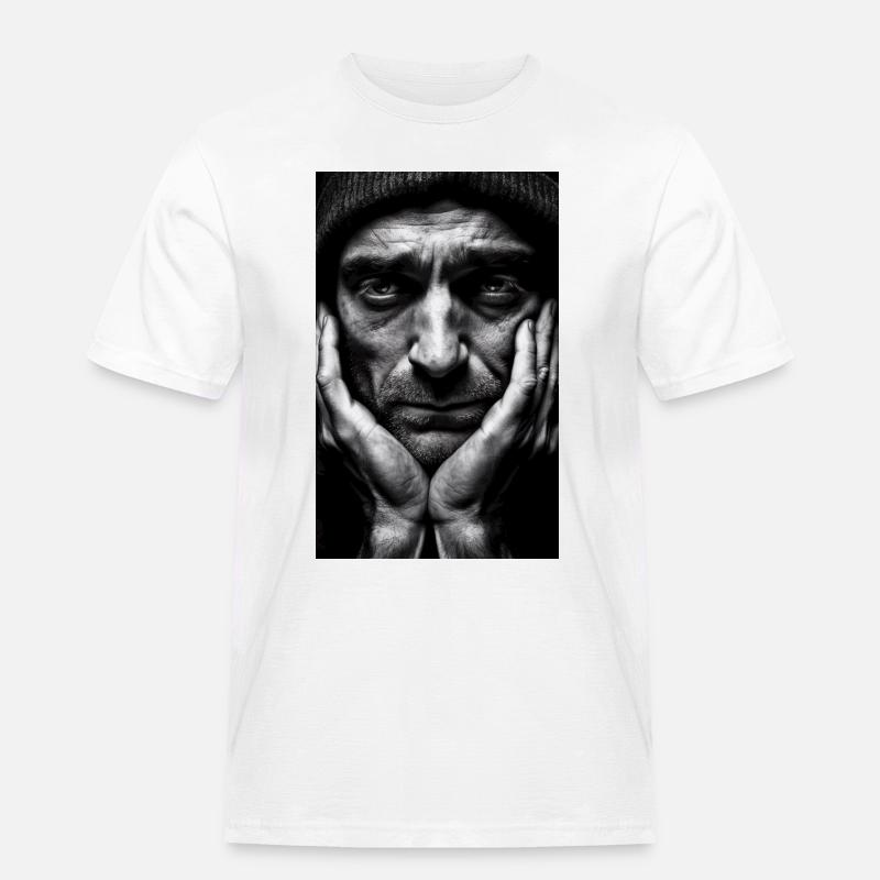 Thinking Guy - Men's Workwear T-Shirt - white