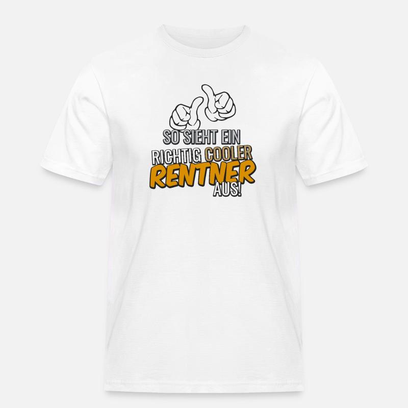 So sieht ein cooler Rentner aus - Männer Workwear T-Shirt - Weiß