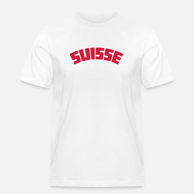 suisse - Männer Workwear T-Shirt - Weiß