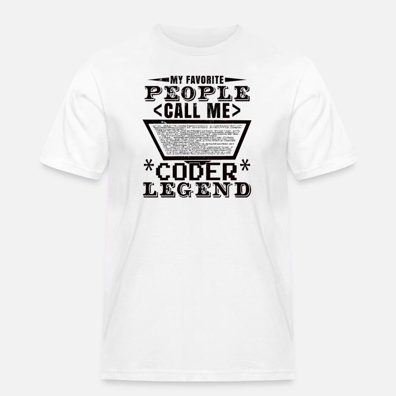 Coder Legend - Men's Workwear T-Shirt - white