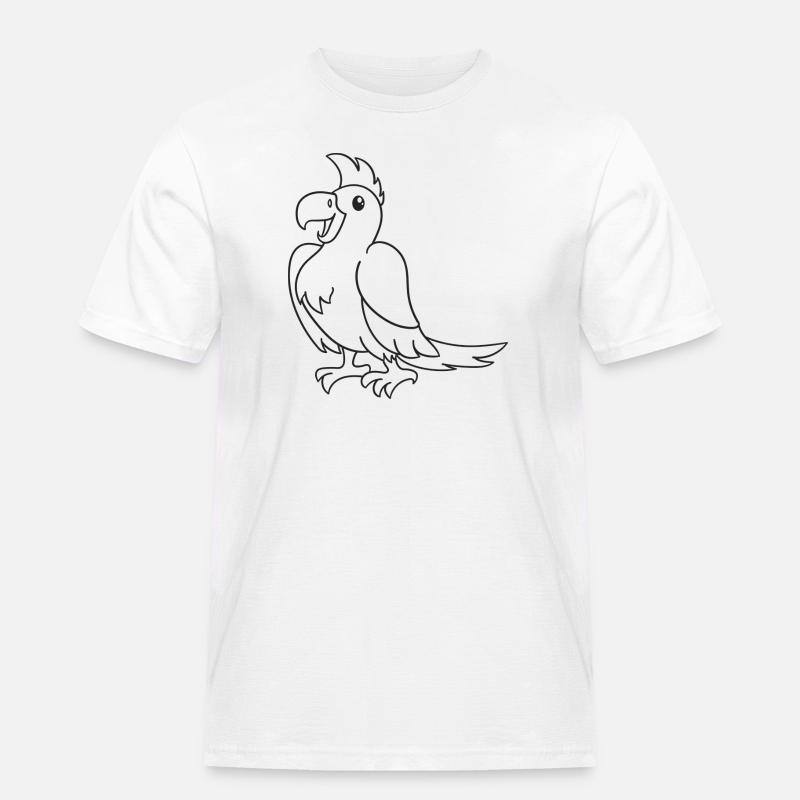 Papagei, Vogel, Geschenk, Geschenkidee - Männer Workwear T-Shirt - Weiß