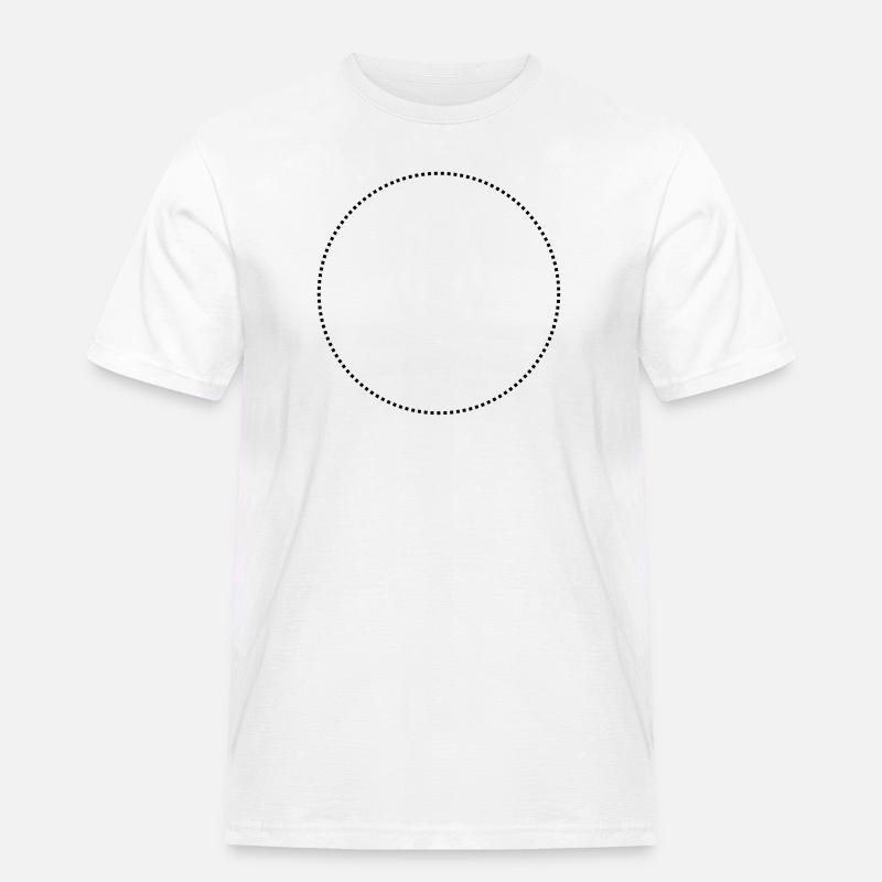 kreis gestrichelt - Männer Workwear T-Shirt - Weiß