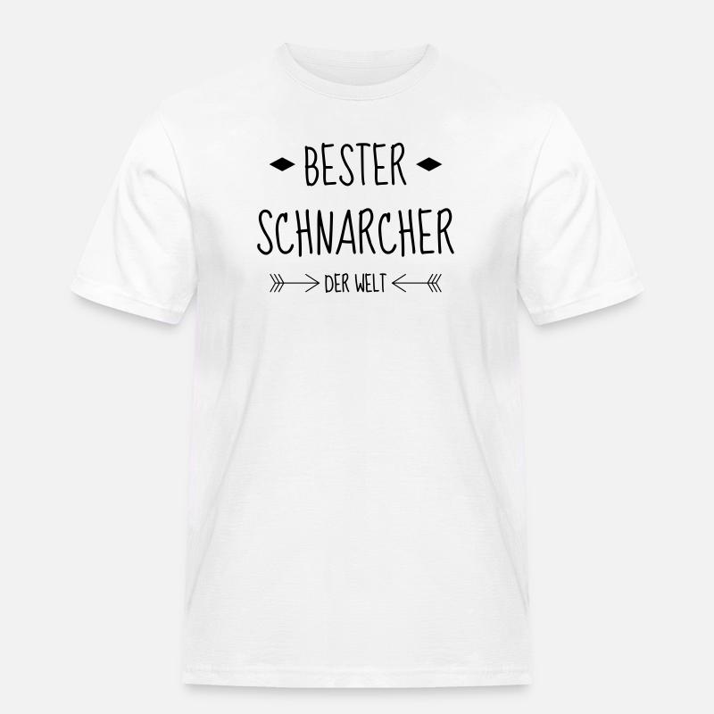 Schnarchen / Schnarcher / Schlaf / Schnarcherin - Männer Workwear T-Shirt - Weiß