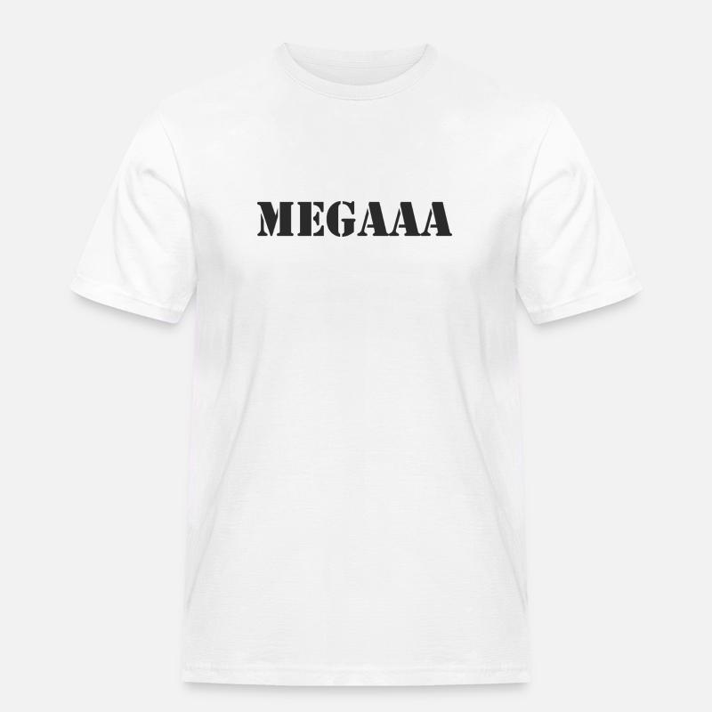 Mega - Männer Workwear T-Shirt - Weiß