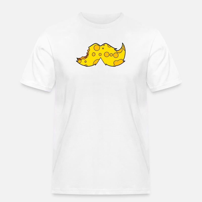 Käse Schnurrbart Bart - Männer Workwear T-Shirt - Weiß