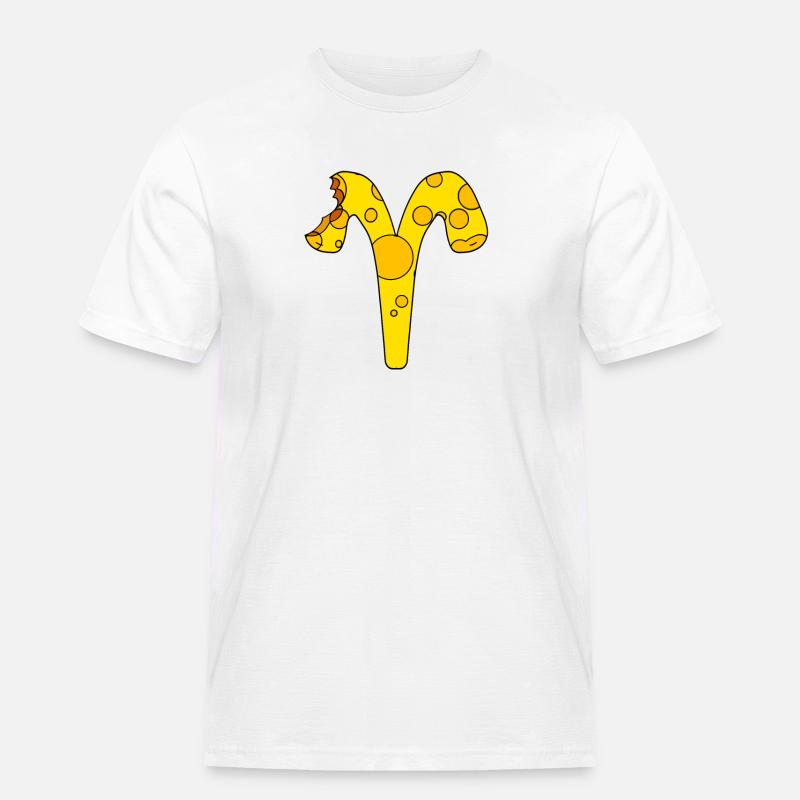 Sternzeichen Widder - Männer Workwear T-Shirt - Weiß