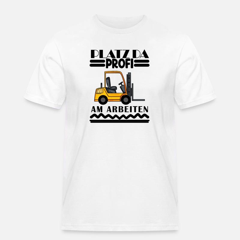 Staplerfahrer Gabelstapler Lager Logistik - Männer Workwear T-Shirt - Weiß