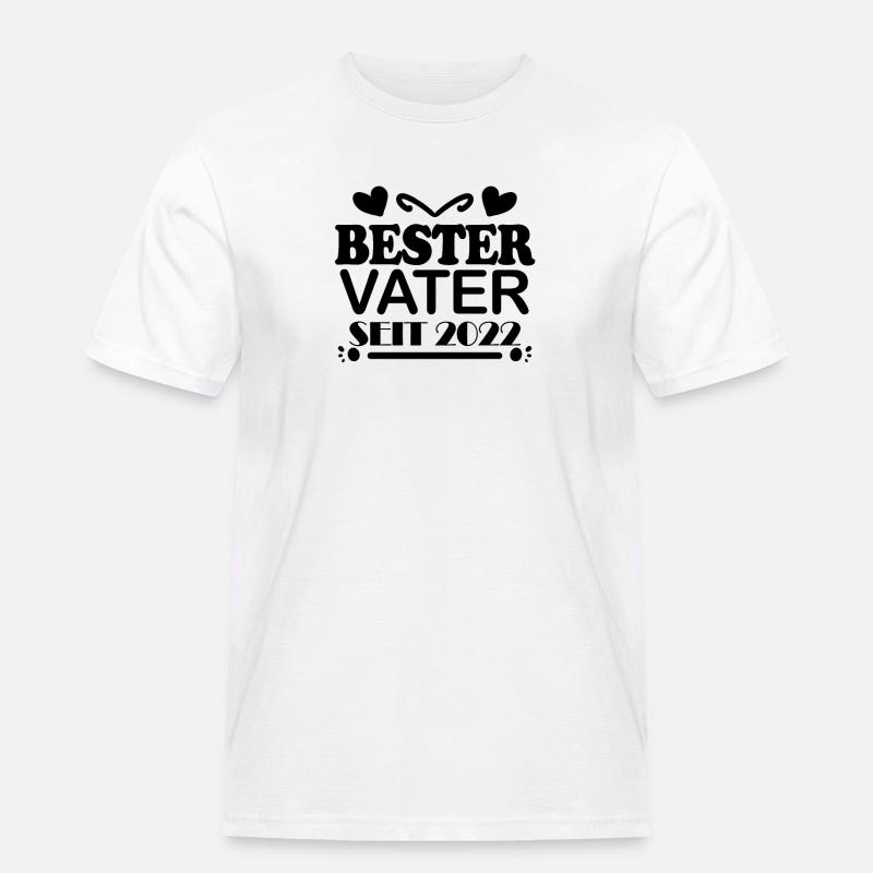 Bester Vater seit 2022 - Männer Workwear T-Shirt - Weiß