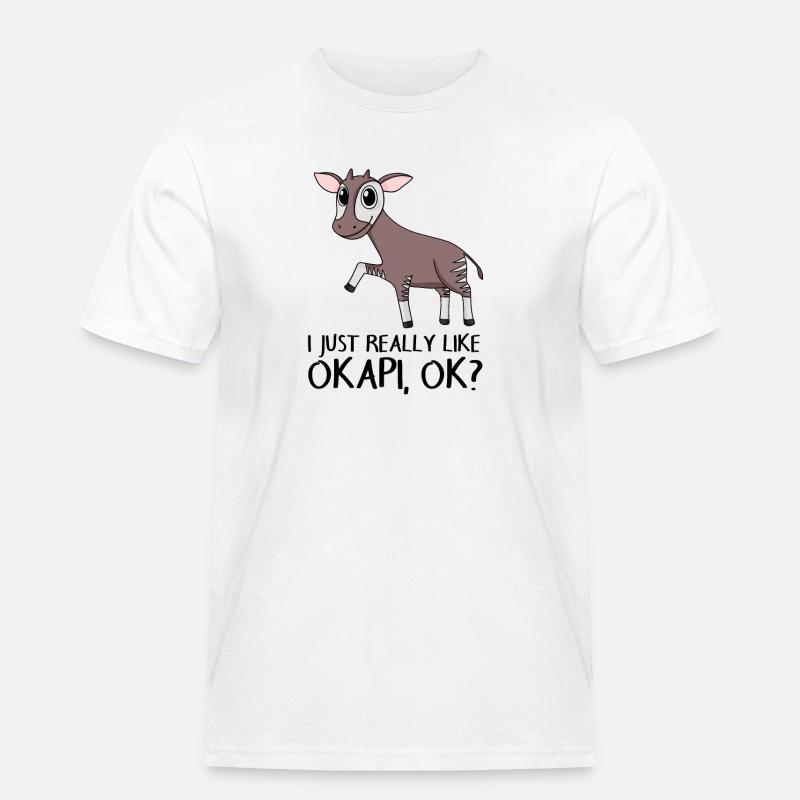 Okapi - Männer Workwear T-Shirt - Weiß