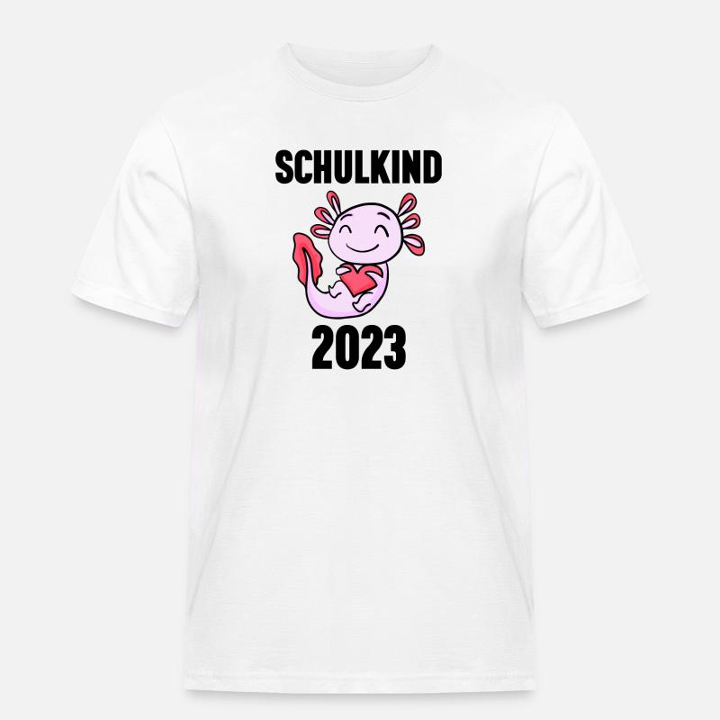 Schuldkind Einschulung 2023 - Männer Workwear T-Shirt - Weiß