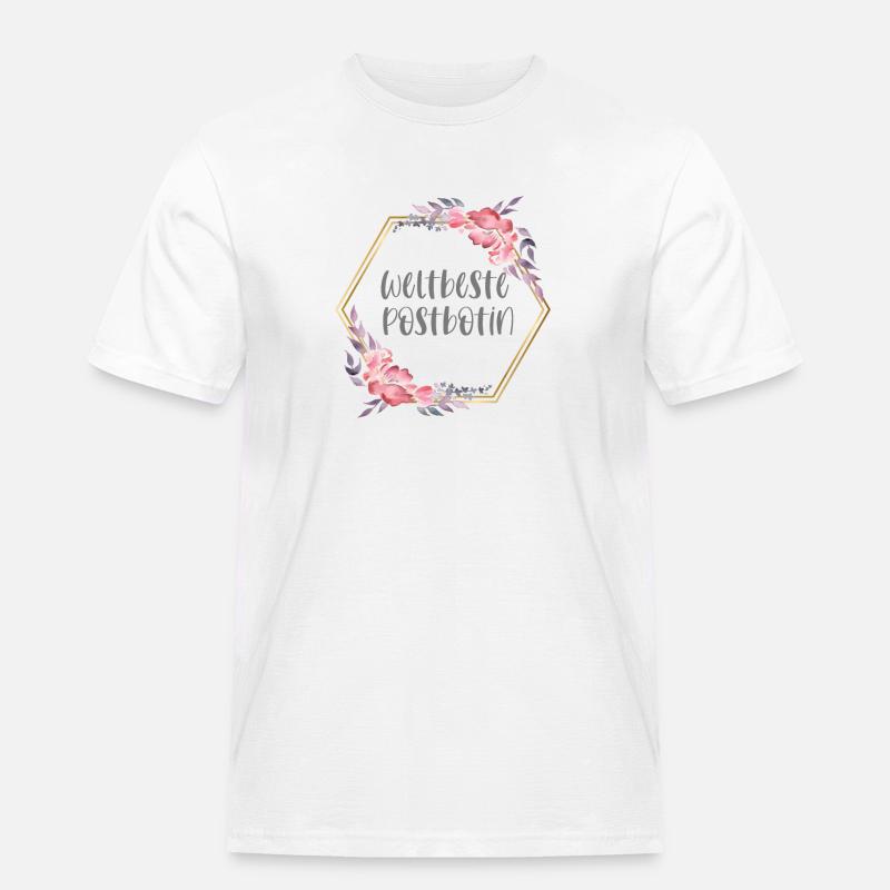 Weltbeste Postbotin Post Beruf Geschenk - Männer Workwear T-Shirt - Weiß