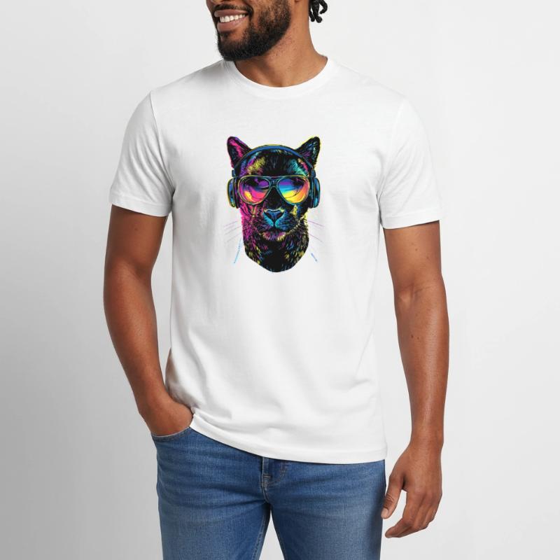 Panthère Léopard Grand Chat Mignon Gros Chat Panter T-shirt Workwear homme