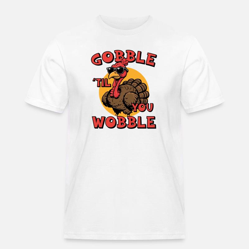 Verschlinge, bis du wackelst - Männer Workwear T-Shirt - Weiß