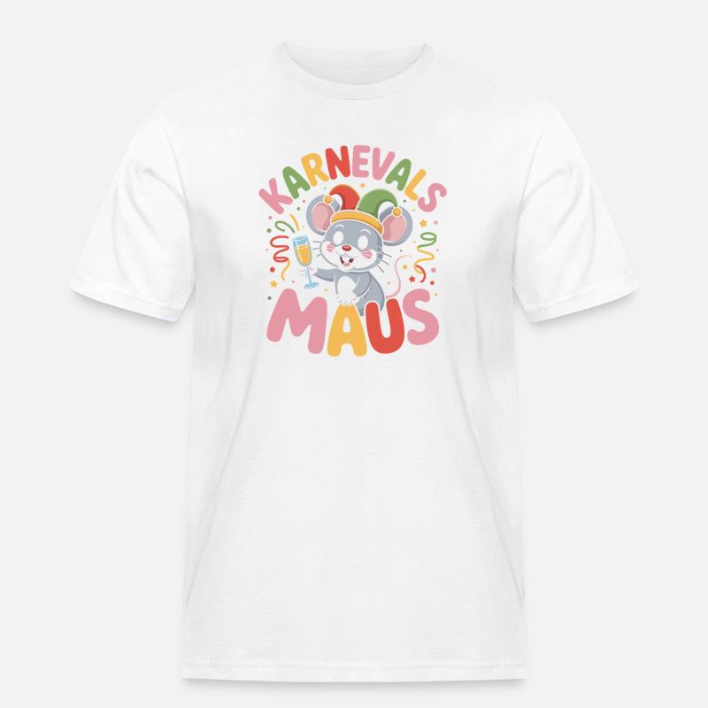 Karnevalsmaus Karneval Köln Kölner Karnevals Maus - Männer Workwear T-Shirt - Weiß