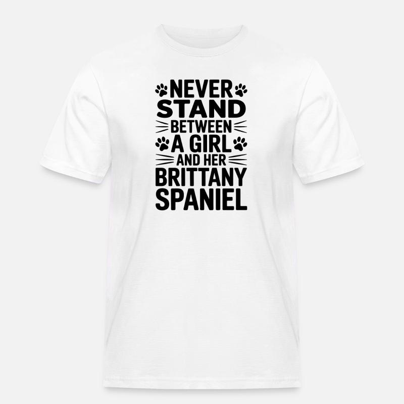 Brittany Spaniel Spruch Brittany Spaniel Geschenk  - Männer Workwear T-Shirt - Weiß