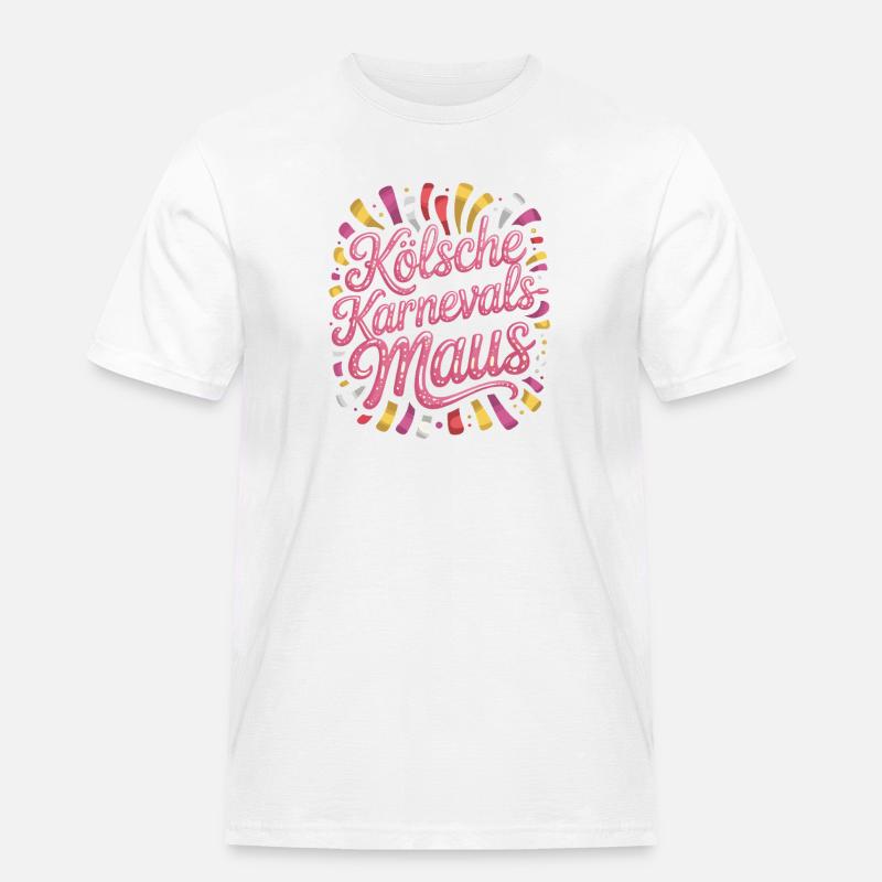 Kölsche Karnevalsmaus Karneval Köln Kölner Maus - Männer Workwear T-Shirt - Weiß