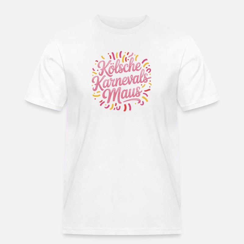 Kölsche Karnevalsmaus Karneval Köln Kölner Maus - Männer Workwear T-Shirt - Weiß